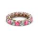 2 - Lucida 4.00 mm Pink Tourmaline and Lab Grown Diamond Eternity Band 