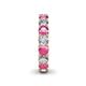 5 - Lucida 4.00 mm Pink Tourmaline and Lab Grown Diamond Eternity Band 