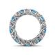 4 - Lucida 4.00 mm Blue Topaz and Lab Grown Diamond Eternity Band 