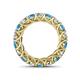 4 - Lucida 4.00 mm Blue Topaz and Lab Grown Diamond Eternity Band 