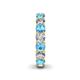 5 - Lucida 4.00 mm Blue Topaz and Lab Grown Diamond Eternity Band 
