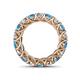 4 - Lucida 4.00 mm Blue Topaz and Lab Grown Diamond Eternity Band 