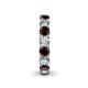 5 - Lucida 4.00 mm Red Garnet and Lab Grown Diamond Eternity Band 