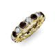 3 - Lucida 4.00 mm Red Garnet and Lab Grown Diamond Eternity Band 