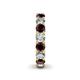 5 - Lucida 4.00 mm Red Garnet and Lab Grown Diamond Eternity Band 