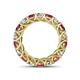 4 - Lucida 4.00 mm Rhodolite Garnet and Lab Grown Diamond Eternity Band 