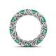 4 - Lucida 4.00 mm Emerald and Lab Grown Diamond Eternity Band 