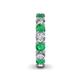 5 - Lucida 4.00 mm Emerald and Lab Grown Diamond Eternity Band 