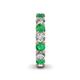 5 - Lucida 4.00 mm Emerald and Lab Grown Diamond Eternity Band 