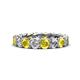 1 - Lucida 4.00 mm Yellow Sapphire and Lab Grown Diamond Eternity Band 