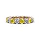 1 - Lucida 4.00 mm Yellow Sapphire and Lab Grown Diamond Eternity Band 