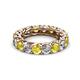 2 - Lucida 4.00 mm Yellow Sapphire and Lab Grown Diamond Eternity Band 