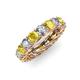3 - Lucida 4.00 mm Yellow Sapphire and Lab Grown Diamond Eternity Band 
