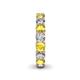 5 - Lucida 4.00 mm Yellow Sapphire and Lab Grown Diamond Eternity Band 