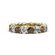 1 - Lucida 4.00 mm Smoky Quartz and Lab Grown Diamond Eternity Band 