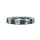 1 - Lucida 4.00 mm London Blue Topaz and Lab Grown Diamond Eternity Band 