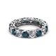 2 - Lucida 4.00 mm London Blue Topaz and Lab Grown Diamond Eternity Band 