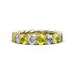 1 - Lucida 4.00 mm Yellow Diamond and White Lab Grown Diamond Eternity Band 