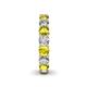 5 - Lucida 4.00 mm Yellow Diamond and White Lab Grown Diamond Eternity Band 