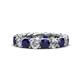 1 - Lucida 4.00 mm Blue Sapphire and Lab Grown Diamond Eternity Band 