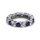 2 - Lucida 4.00 mm Blue Sapphire and Lab Grown Diamond Eternity Band 