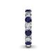 5 - Lucida 4.00 mm Blue Sapphire and Lab Grown Diamond Eternity Band 