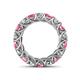 4 - Lucida 4.00 mm Pink Tourmaline and Lab Grown Diamond Eternity Band 