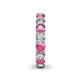 5 - Lucida 4.00 mm Pink Tourmaline and Lab Grown Diamond Eternity Band 