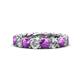 1 - Lucida 4.00 mm Amethyst and Lab Grown Diamond Eternity Band 
