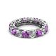 2 - Lucida 4.00 mm Amethyst and Lab Grown Diamond Eternity Band 