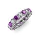 3 - Lucida 4.00 mm Amethyst and Lab Grown Diamond Eternity Band 