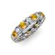 3 - Lucida 4.00 mm Citrine and Lab Grown Diamond Eternity Band 