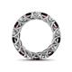 4 - Lucida 4.00 mm Red Garnet and Lab Grown Diamond Eternity Band 