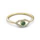 3 - Evil Eye Bold Round Diamond and Lab Created Alexandrite Promise Ring 