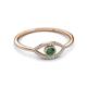 3 - Evil Eye Bold Round Diamond and Lab Created Alexandrite Promise Ring 