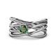 1 - Marini Bold Round Lab Created Alexandrite Solitaire Criss Cross Promise Ring 
