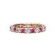 1 - Laida 3.00 mm Pink Tourmaline and Lab Grown Diamond Eternity Band 