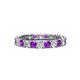1 - Laida 3.00 mm Amethyst and Lab Grown Diamond Eternity Band 
