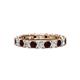 1 - Laida 3.00 mm Red Garnet and Lab Grown Diamond Eternity Band 