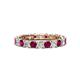 1 - Laida 3.00 mm Rhodolite Garnet and Lab Grown Diamond Eternity Band 