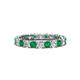 1 - Laida 3.00 mm Emerald and Lab Grown Diamond Eternity Band 