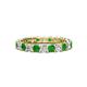 1 - Laida 3.00 mm Green Garnet and Lab Grown Diamond Eternity Band 