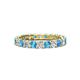 1 - Laida 3.00 mm Blue Topaz and Lab Grown Diamond Eternity Band 