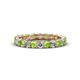 1 - Laida 3.00 mm Peridot and Lab Grown Diamond Eternity Band 