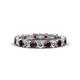 1 - Laida 3.00 mm Red Garnet and Lab Grown Diamond Eternity Band 