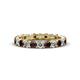 1 - Laida 3.00 mm Red Garnet and Lab Grown Diamond Eternity Band 