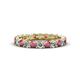 1 - Laida 3.00 mm Rhodolite Garnet and Lab Grown Diamond Eternity Band 