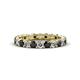1 - Laida 3.00 mm Black Diamond and White Lab Grown Diamond Eternity Band 