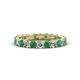 1 - Laida 3.00 mm Emerald and Lab Grown Diamond Eternity Band 