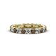 1 - Laida 3.00 mm Smoky Quartz and Lab Grown Diamond Eternity Band 